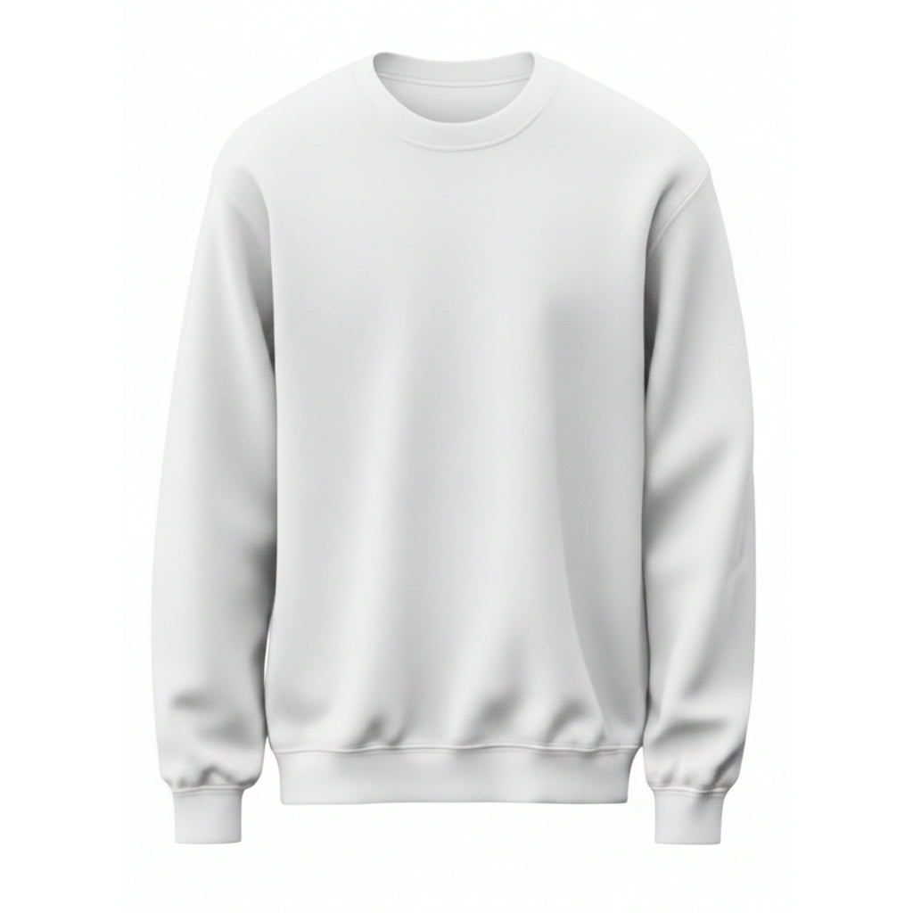 Basic Erkek Sweatshirt - Beyaz
