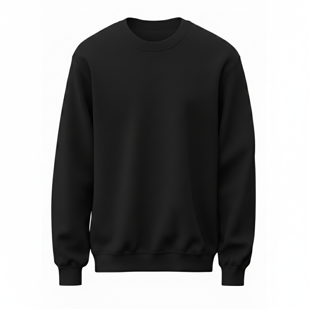 Basic Erkek Sweatshirt - Siyah