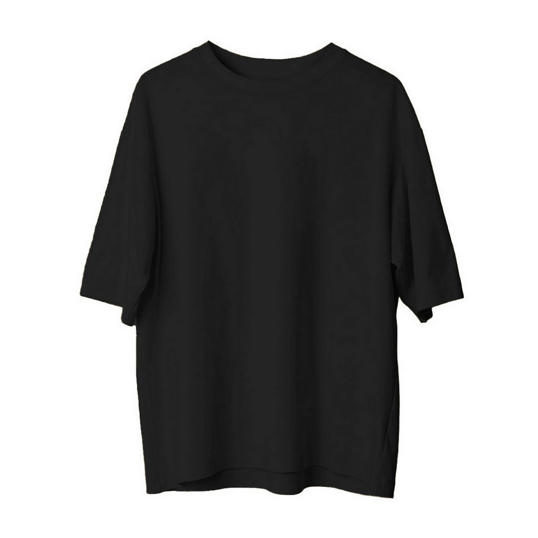 Premium Kadın Tişört Oversize - Siyah